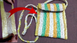 Recycle plastic bag :- How to make side bag with plastic bag | HMA##022
