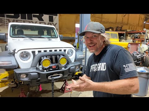Dirt Daily. Installing a Warn Winch and AEV Stubby Bumper on Newb Sock