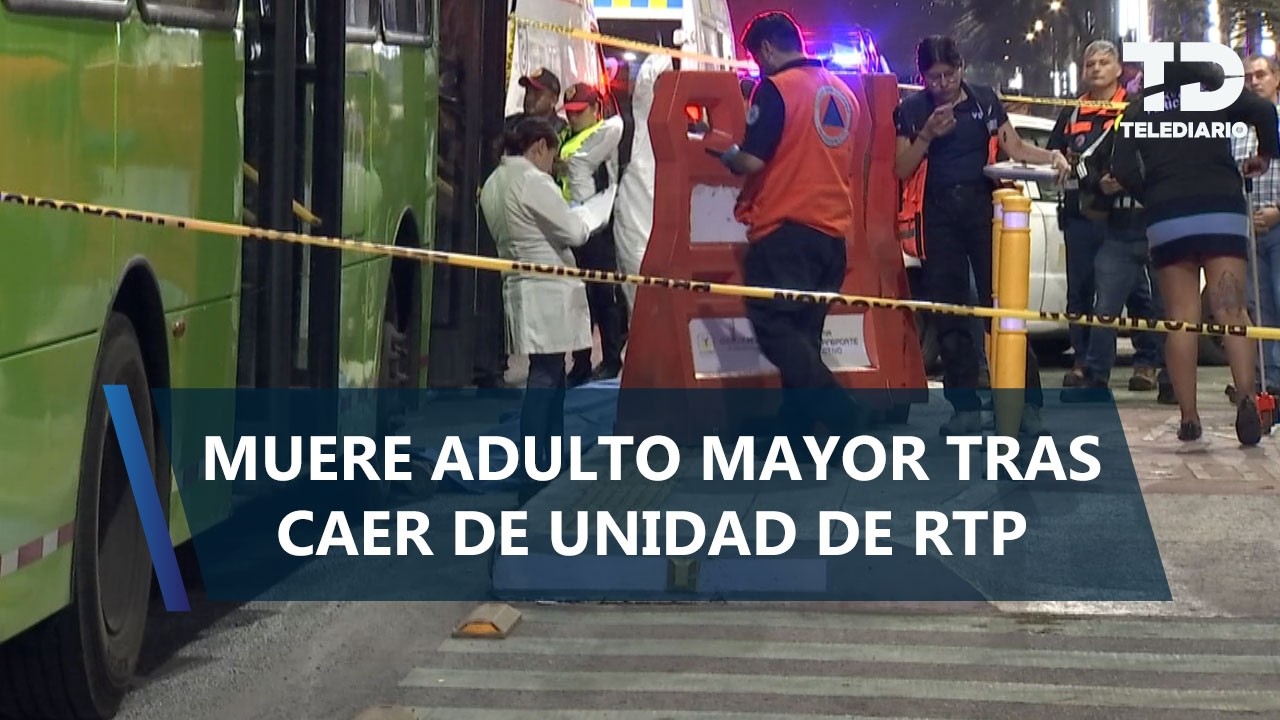 Adulto mayor muere tras caer de RTP en calzada de Tlalpan; se tropezó al bajar de la unidad