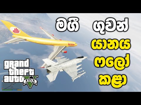 මගී ගුවන් යානයක් ෆලෝ කරමුද | GTA V Sinhala Gameplay