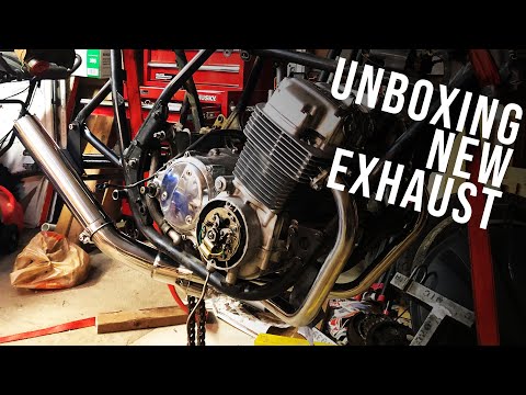 CB750 Cafe Racer Build E05: Unboxing our new Delkevic exhaust