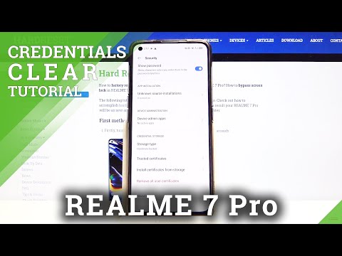 How to Clear Credentials in Realme 7 Pro - Remove All Certificates