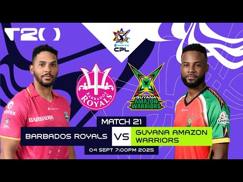 LIVE | Barbados Royals vs Guyana Amazon Warriors | CPL 2025