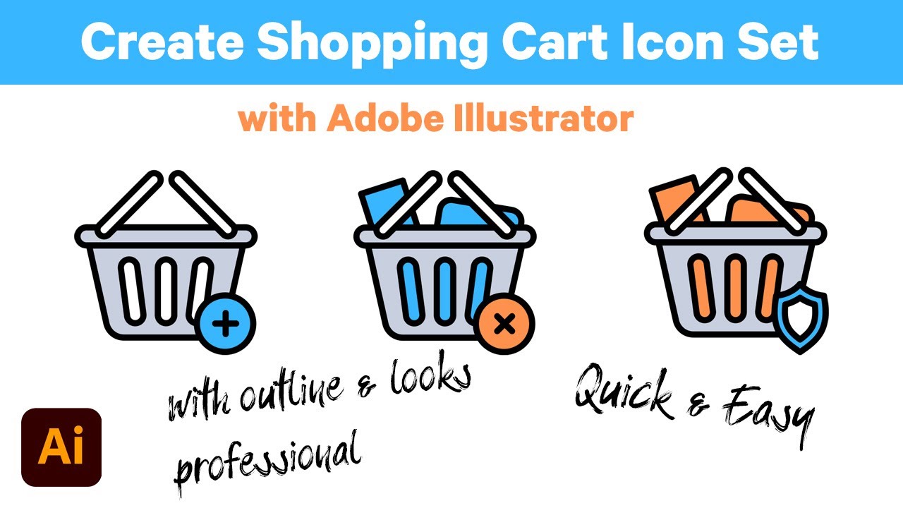 How to Create Shopping Cart Icon with Adobe Illustrator