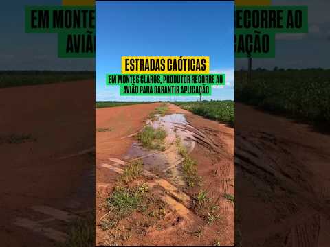Aplicação aérea em Montes Claros de Goiás vence estradas ruins.