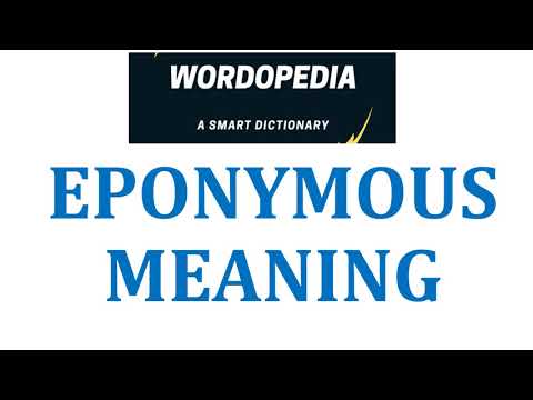 EPONYMOUS MEANING