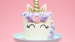 HOW TO MAKE A UNICORN CAKE - NERDY NUMMIES