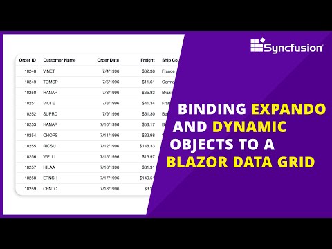 Binding Expando and Dynamic Objects to a Blazor DataGrid