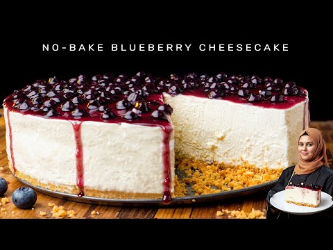 Blueberry Cheesecake | NO-BAKE | Homemade cream cheese | Easy Recipe