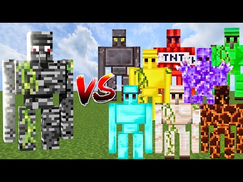 BEDROCK GOLEM vs ALL GOLEMS | Minecraft Mob Battle