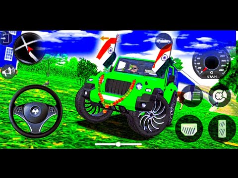 Modified Mahindra Thar😈Games:India Green Thar (Gadi Wala Games) Car Game Android Game - #2026