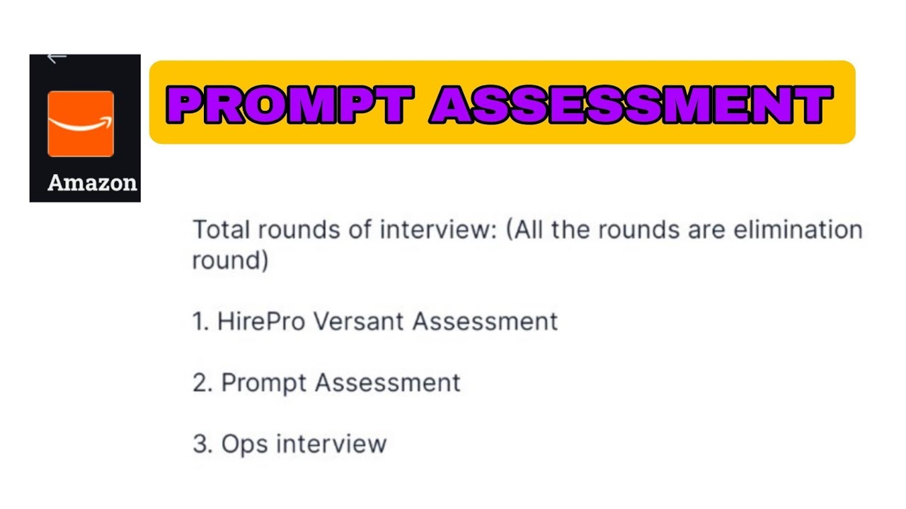 Amazon Prompt Assessment Test