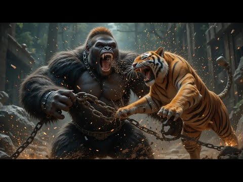 KONG vs GIANT TIGER 🦍⚔️🐯 | Epic Jungle Battle in 4K
