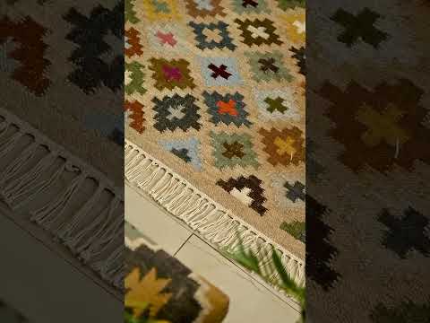 Cotton Wool kilim Rugs Runner Carpet Traditional Vintage Decorative Handwoven