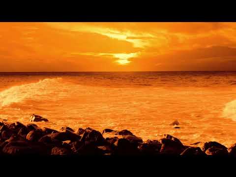Orange Sunset Ocean Waves Sea