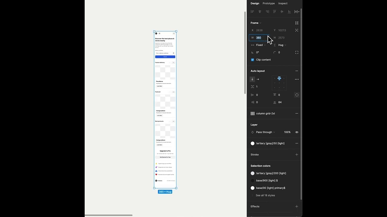 Responsive eCommerce template for Figma