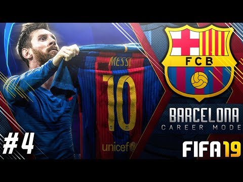 FIFA 19 Barcelona Career Mode EP4 - Champions League Begins!! Messi Hat-trick!!
