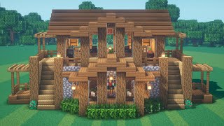 Minecraft: How to Build a Large Wooden Survival House