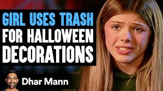 Girl Uses TRASH For HALLOWEEN DECORATIONS What Hap