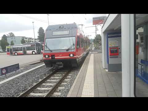 Einfahrt eines ASM Be 2/6 GTW in Langenthal, Gaswerk.
