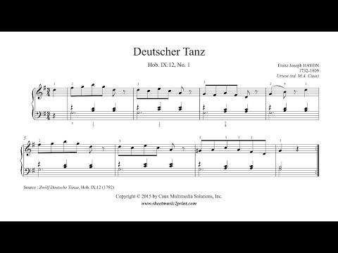 Haydn : German Dance in G Major, Hob. IX:12, No. 1