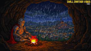 Rest... The rain falls on the medieval village.