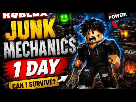 1 DAY IN JUNK MECHANICS... #roblox #gaming #viral