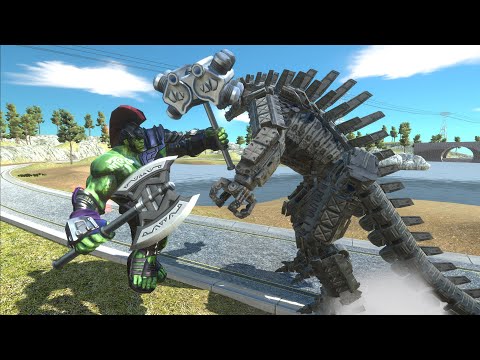 - GLADIATOR HULK VS MECHAGODZILLA 2021 - Animal Revolt Battle Simulator