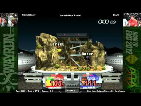 Apex 2012 - Brawl Singles: UltimateRazer (Snake) vs. vVv ESAM (Pikachu) LB7