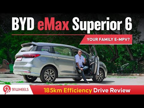 2024 BYD eMax EV 6 Seater 185km Review & Range Test || India's First Electric Family MPV