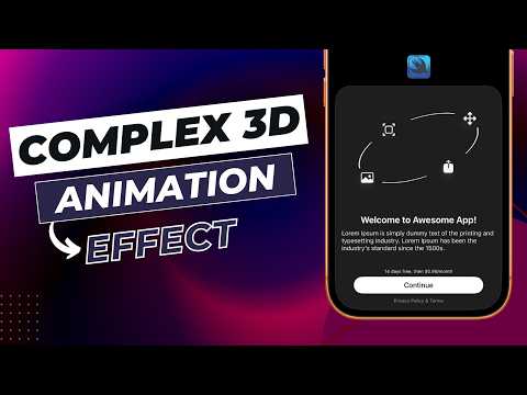 Complex 3D Animation Effect Using SwiftUI | BlueNote's 3D Paywall Effect | Xcode 26 thumbnail