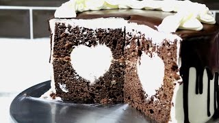 하트품은 케이크 만들기 Heart Cake ハートケーキ | hanse한세