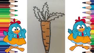 HOW TO DRAW AND PAINT A CARROT  / COMO DESENHAR E PINTAR UMA CENOURA KAWAII 🥕
