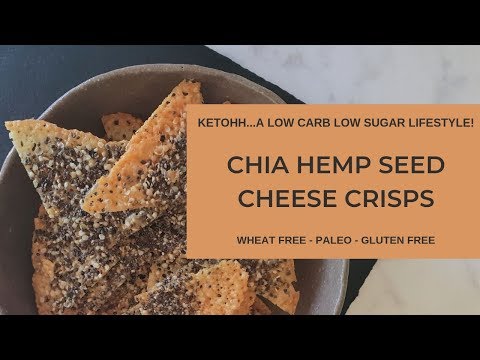 Keto and Low Carb Chia Hemp Seed Cheese Crisps