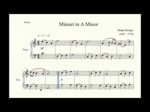 Minuet in A Minor - Johann Krieger - Piano Repertoire 1