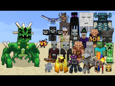 Fast Creeper vs Minecraft & Minecraft Dungeons mobs - Minecraft Mob Battle