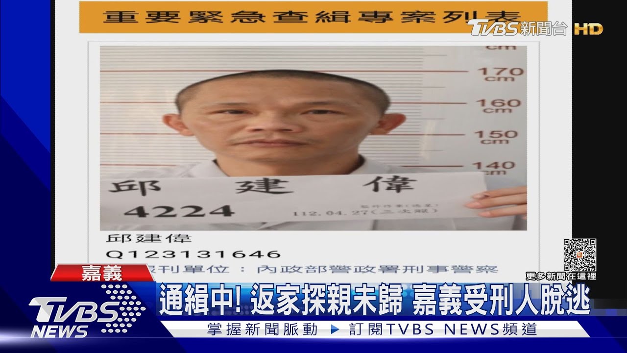 通緝中!返家探親未歸 嘉義受刑人脫逃