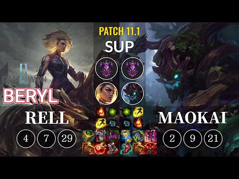 DWG BeryL Rell vs Maokai Sup - KR Patch 11.1