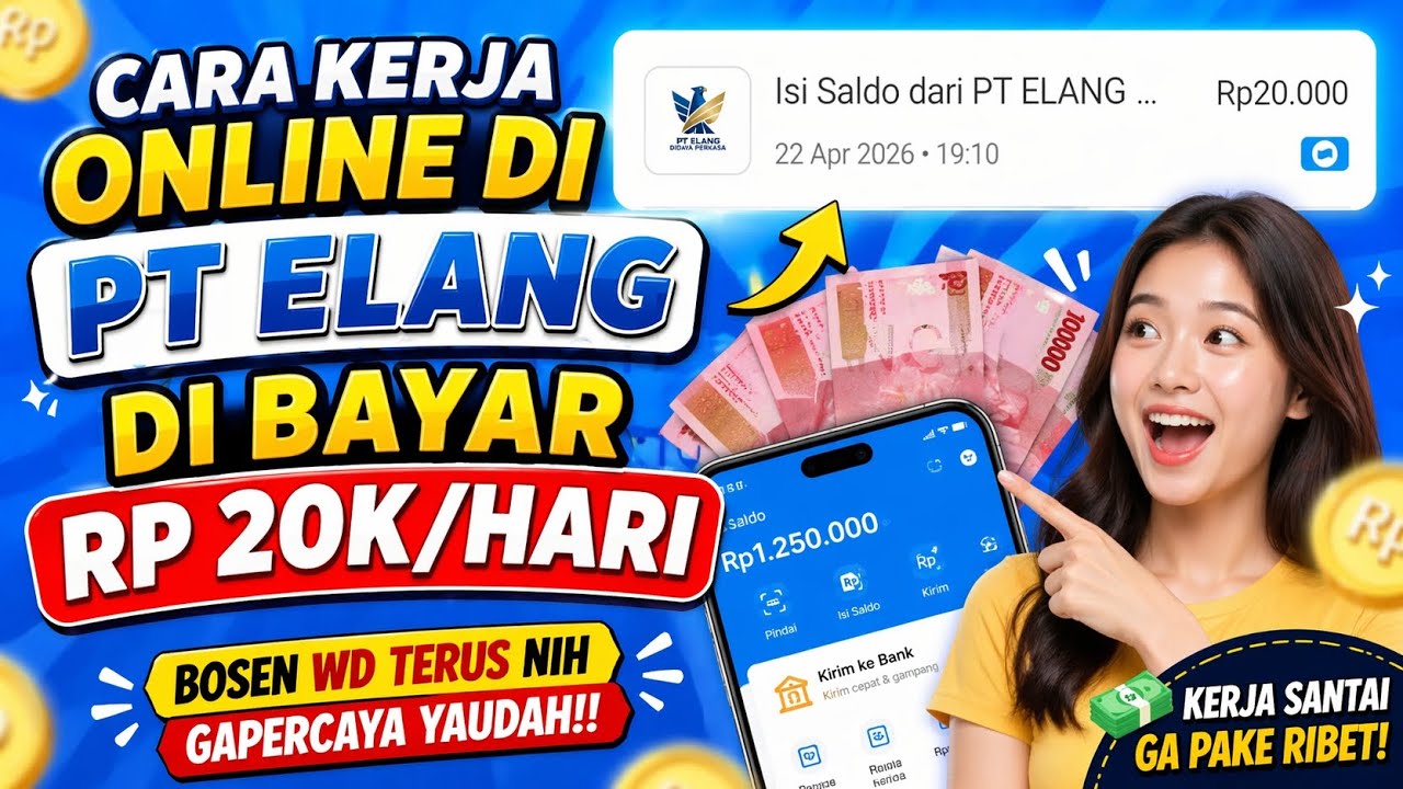 Cara Kerja Online Dibayar Harian 20K+ 💰 Tanpa Modal! (Terbukti Cair)