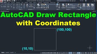 AutoCAD Draw Rectangle with Coordinates