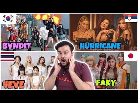 REACTION TO GIRLGROUPS: 4EVE - ข้อยกเว้น / FAKY-DIAMOND GLITTER / HURRICANE-GOSPODINE / BVNDIT-VENOM