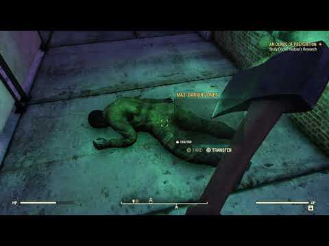 Fallout 76 - Seneca Rocks Visitor Center: Scorched Officer Silo Code I-8, Assault Gas Mask (2018)