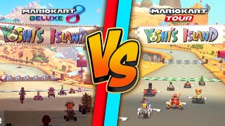 Yoshi's Island Graphics Comparison! (Tour VS Mario Kart 8 Deluxe)