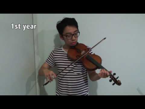 The progress you make learning the violin.