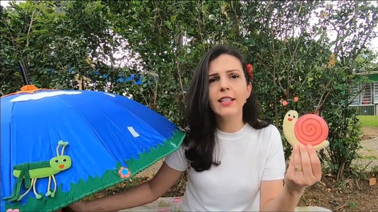 A PRIMAVERA DA LAGARTA | Contação de história  para  crianças pequenas - história no guarda-chuva