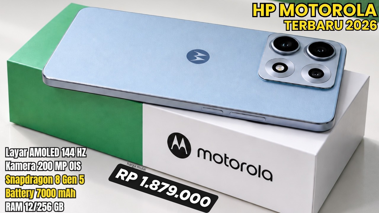BARU SAJA LAUNCHING‼️200MP OIS, 12/256 GB, 7000mAh - HP MOTOROLA TERBARU DAN TERBAIK SEPTEMBER 2026