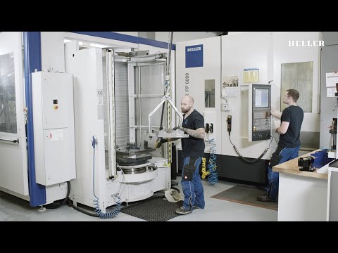 HELLER FP 6000 with Fastems linear pallet container | Pallet automation