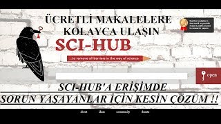 Sci-Hub ile Ücretlİ Makalelere Kolayca Ulaşın, Sci-Hub'a Erişim Sorunu