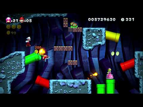 Super Mario Bros U Deluxe Acorn Plains-2 Secret Exit