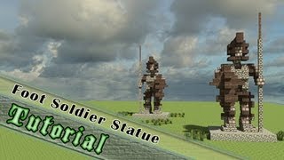 Minecraft Statue Tutorial: How To Build A Medieval Spearman!